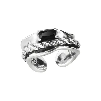 ENFANTIN 925 Sterling Silver With Zircon Clip On Earrings Unisex
