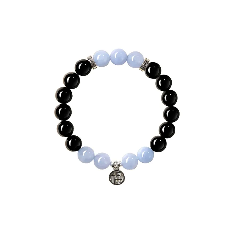 ZUIWENGLANGYASHANWENCHUANG Obsidian Bracelets Unisex-3