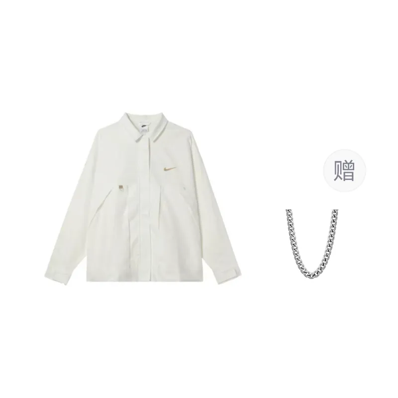 Nike Jackets Men White Includes Necklace-0
