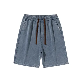 LTIFONE Denim Shorts Unisex Light Blue
