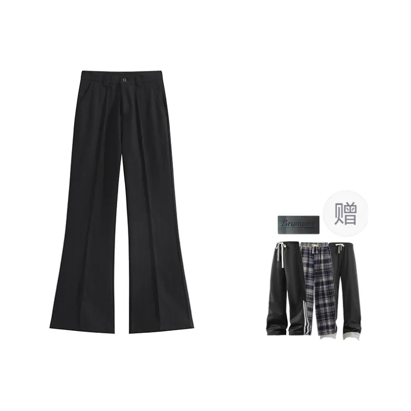 BRUMAIRE Suit Trouser Unisex Black Comes With Brooch-0