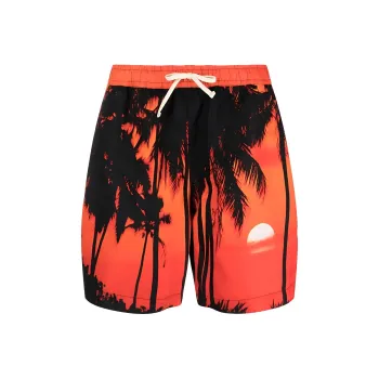 Blue Sky Inn Palm tree Print Swim Shorts