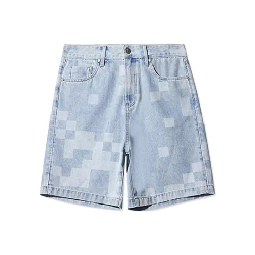 Cabbeen Denim Shorts New Arrival Versatile Casual Trendy Men's 1 Pack Cerulean