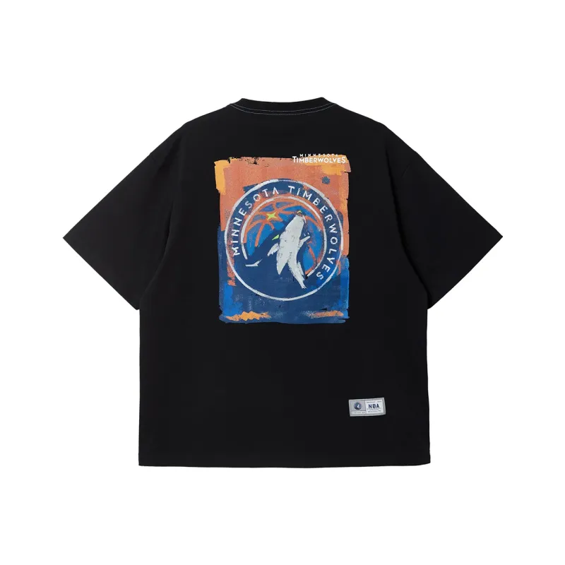 JACK JONES· JACK&JONESxNBA T Shirt Men's E43 Pure Black-1