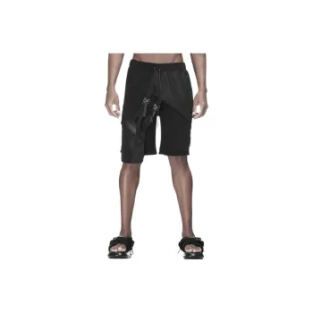 NORVINCY Urban Techwear Elastic String 3D Effect Patch Pocket Cargo Shorts Unisex