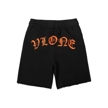VLONE Gothic Alphabet Series Casual Shorts Unisex Black