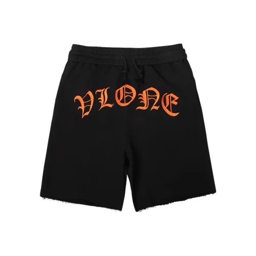 VLONE Gothic Alphabet Series Casual Shorts Unisex Black