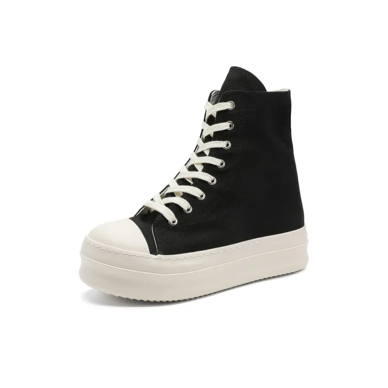 SUPEREDGE Coverage Slip Resistant And Abrasion Resistant High Top Skateboard Shoes Men's Black-0
