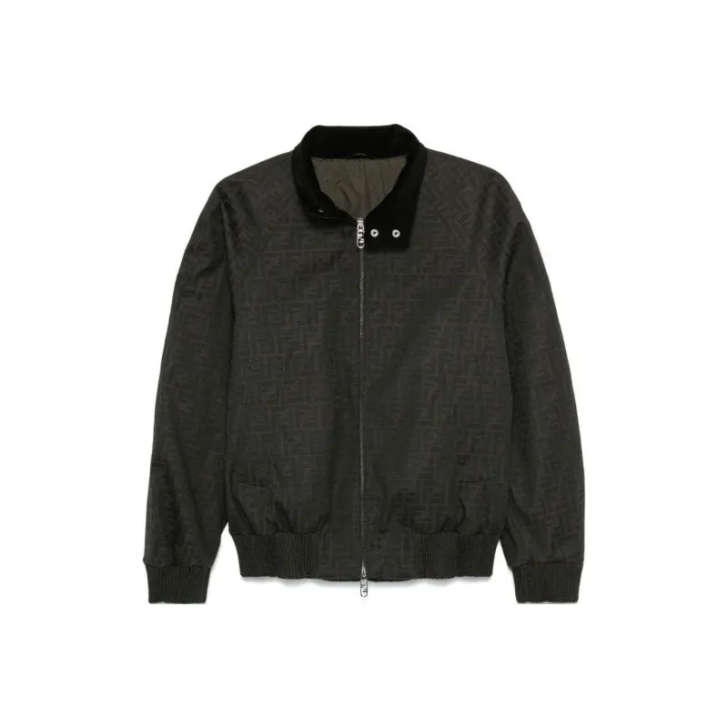 FENDI FF pattern Bomber Jacket-0