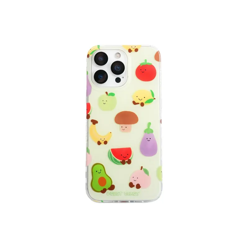 Sopi Acrylic Material Full Screen Fruit Jeycat Phone Cases Compatible With IPhone 16/15 Pro Max/Apple 13/14 Pro/Max-4