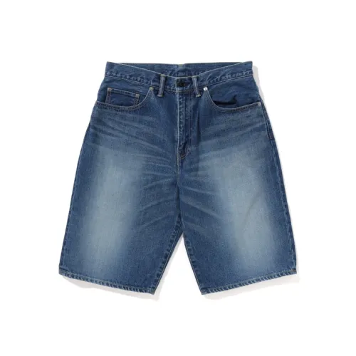 A BATHING APE Nyc Logo Denim Shorts