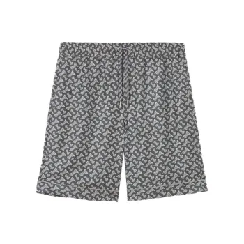 Burberry Casual Shorts Men Gray