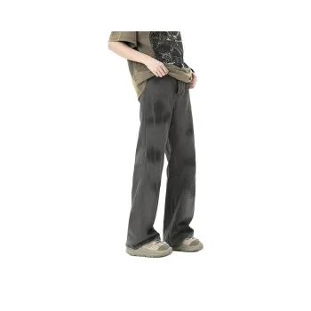 MGXEK Jeans Unisex Washed Dirty Gray