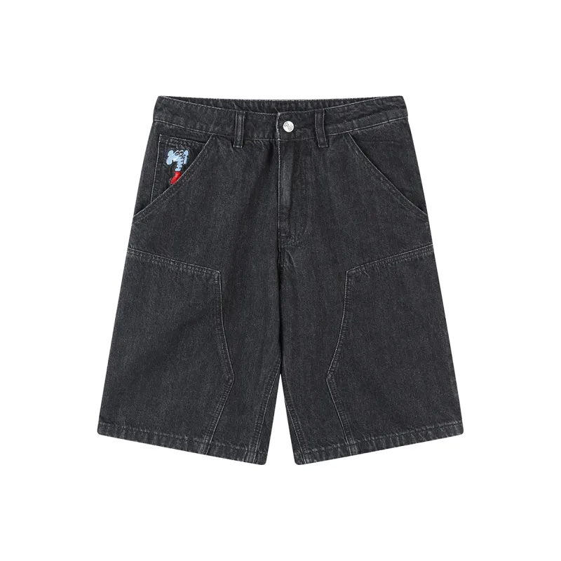 MIND ERROR Denim Shorts Unisex-11