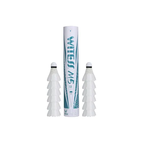 WITESS M5 12 Pack Water Duck Feather Big Board Duck Feather Designed For Everyday Training Shuttlecocks