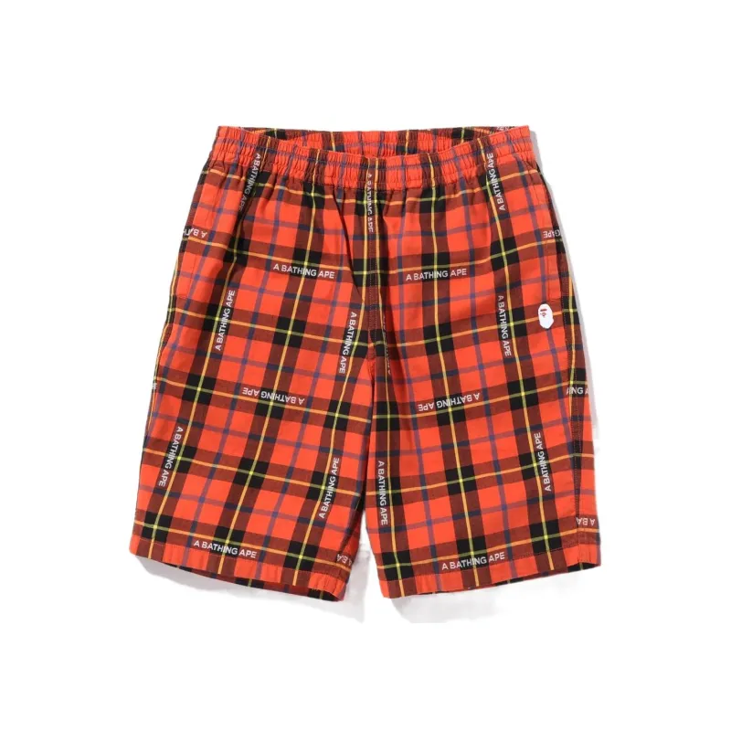 Bape Logo Check Shorts-2