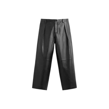 ZARA Leather Pants Men Black