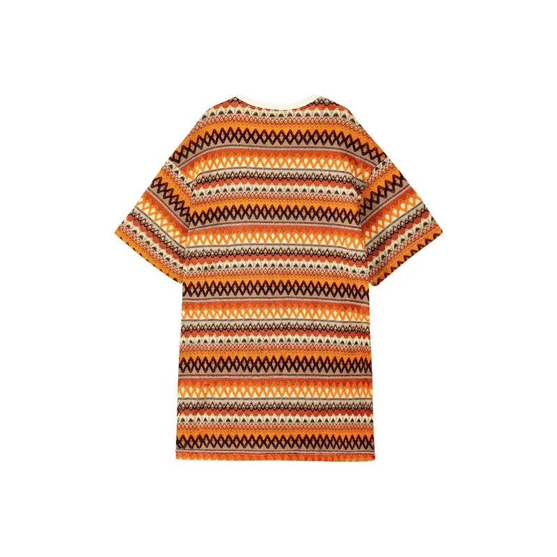 B.Duck Short Sleeved Dress Women's Multicolor Orange-1