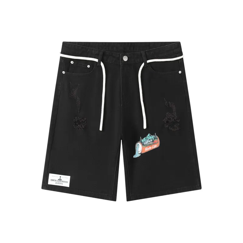 Unite Life HOODS Denim Shorts Unisex-6