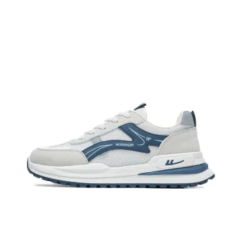 Warrior Breathable And Lightweight Low Top Casual City Commute Running Shoes Unisex Beige Dusty Blue