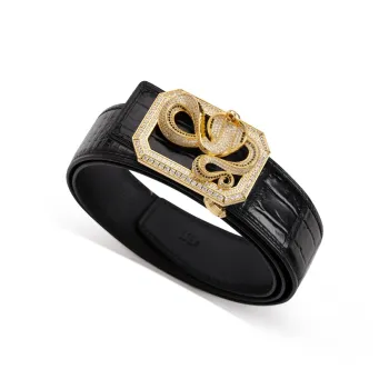 POLOMEISDO Crocodile Leather Belts Men's 3.8CM