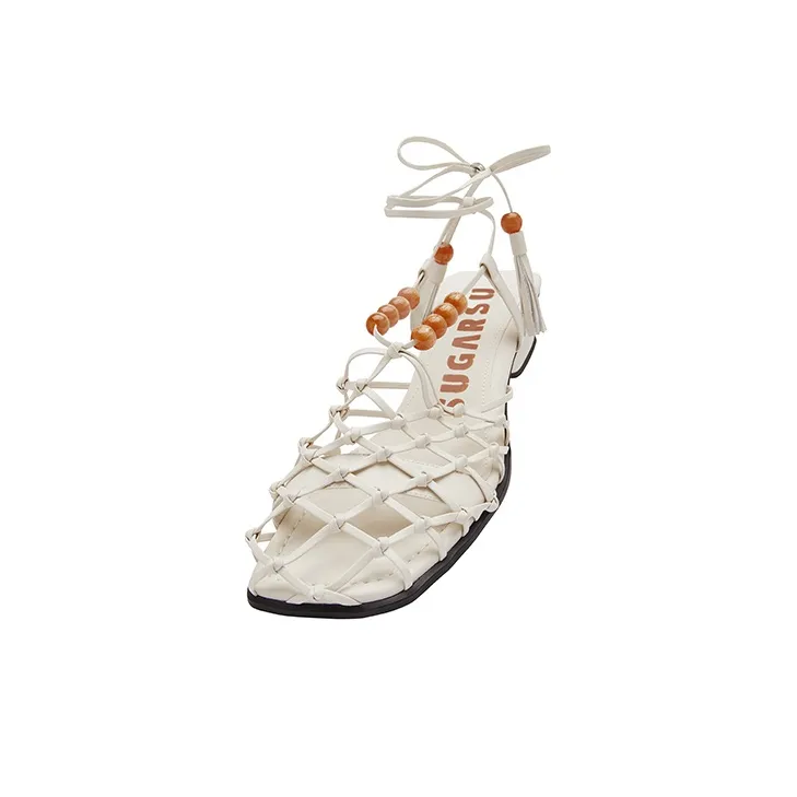 SUGARSU Roman Sandals Women's Ecru-2