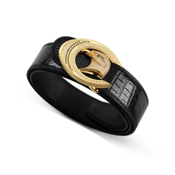 POLOMEISDO Crocodile Leather Belts Men's 3.8CM