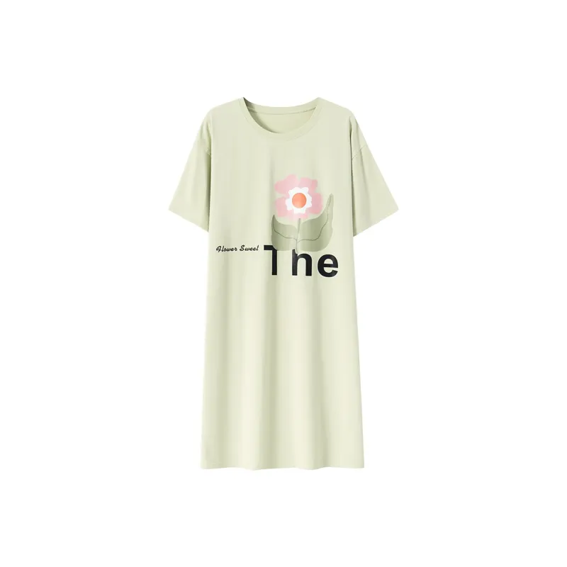 FENTENGCARE Nightgown Women's Light Green-0