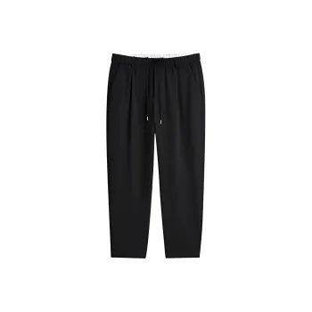 PEACEBIRD MEN Casual Pants Unisex Black 1 Tapered