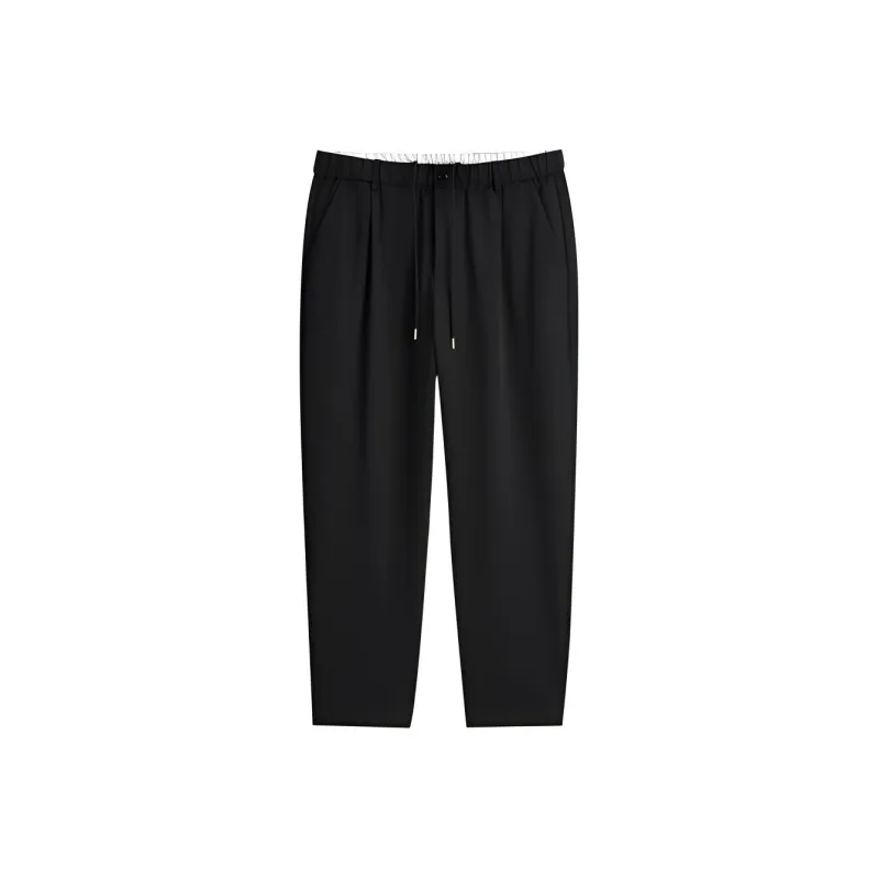 PEACEBIRD MEN Casual Pants Unisex Black 1 Conical-0