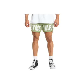 GYMSHARK BRANDMARK MESH 5' SHORTS Casual Shorts Men's Green