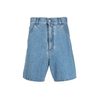 BALMAIN Straight leg Denim Shorts