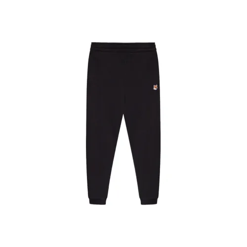 Maison Kitsune Fox Head Patch Elastic Waist Jogging Pants