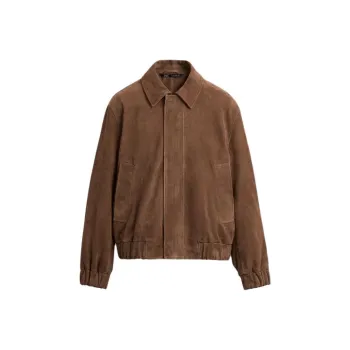 ZARA Leather Jacket Men's Brick Red
