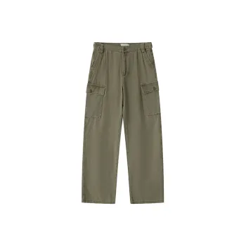 WULISHAONIAN Casual Pants Unisex Washed Green