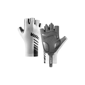 YIBUDA Cycling Gear Half Finger Gloves Unisex Elastane, Microfiber, Cushioning Pad, Mesh Hole Fabric White