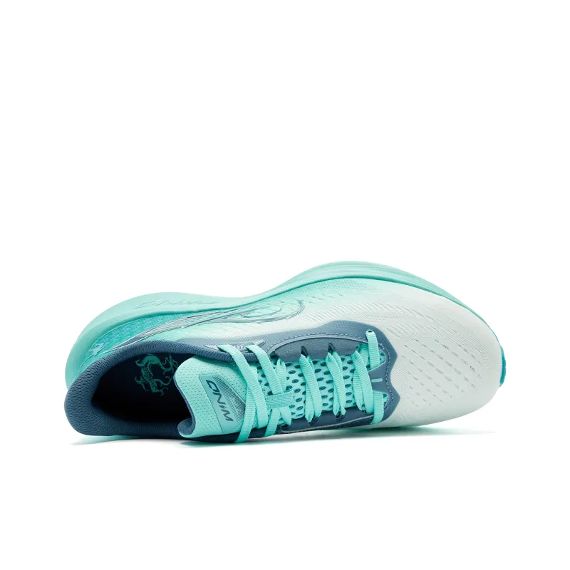 QIAODAN Strong Wind 3TR Running Shoes Men Low Top Snow Mist Green/Mars Green-2
