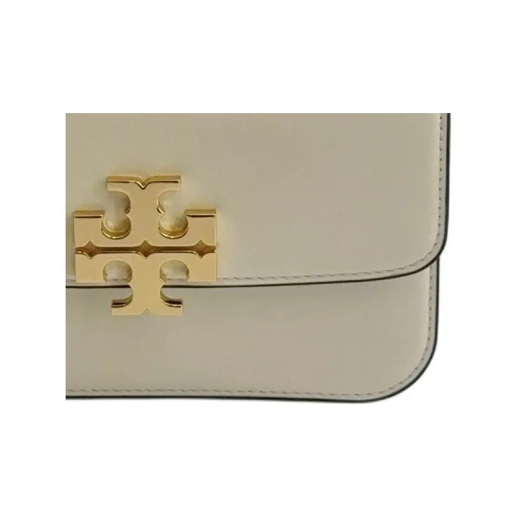 TORY BURCH Eleanor Cow Leather Shoulder Bag Trumpets Women's Warm White-4