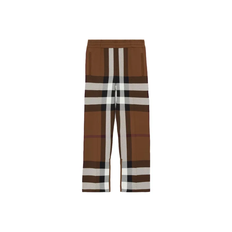 Burberry Men Check-print Track Pants Brown-0