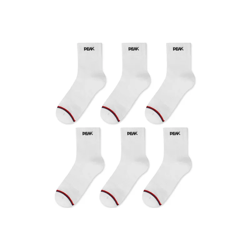 PEAK Mid Calf Socks Unisex 6 Pack-0