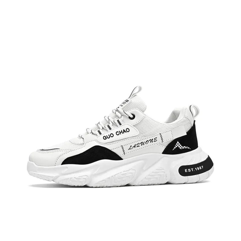 ATONGMU Cushioning, Slip Resistant, Abrasion Resistant, Height Increasing Low Top Chunky Sneakers Men's-6