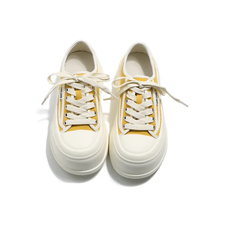 MIS. DANNY Height Increasing Low Top Canvas Shoes Women's-9