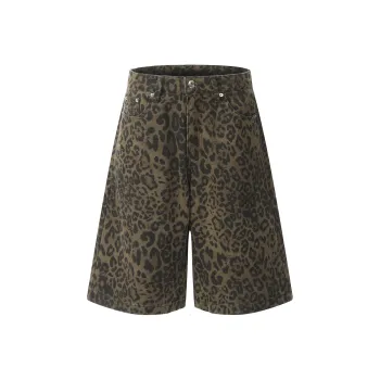 MT99 Casual Shorts Unisex Leopard Print