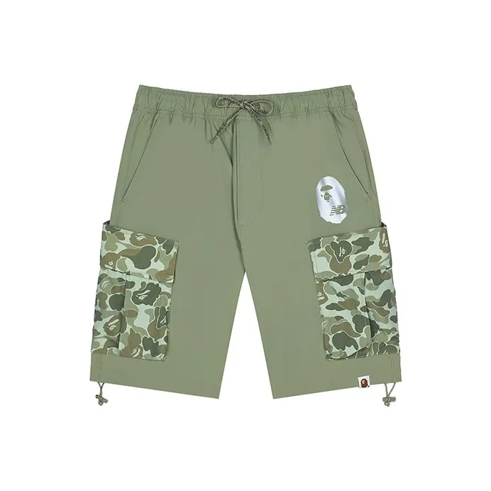 A Bathing Ape X New Balance Casual Shorts Men Green-0