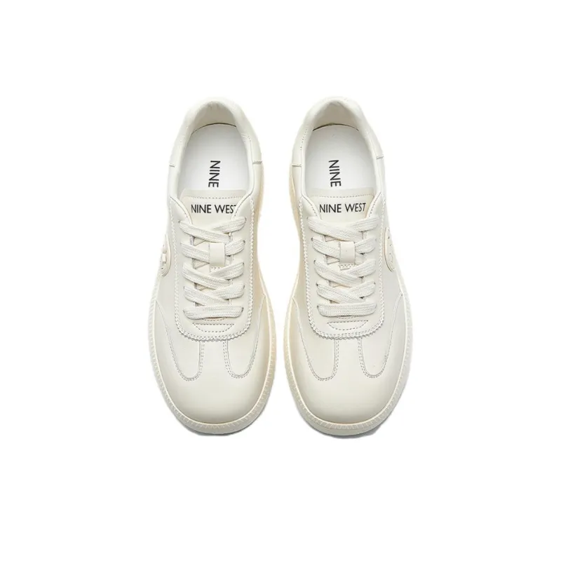 NINE WEST Low Top Skateboard Shoes Women's Ecru-3