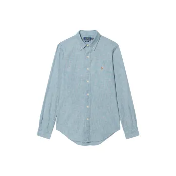 Polo Ralph Lauren Pony Embroidered Curved Hem Shirt