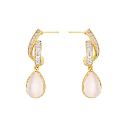 BLINK DAY Zircon Hoop Earrings Women's