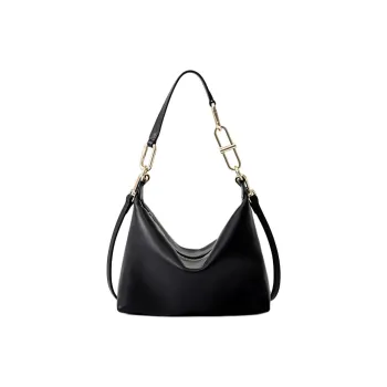 FION Cow Leather Shoulder Bag Regular Women's Classic Black