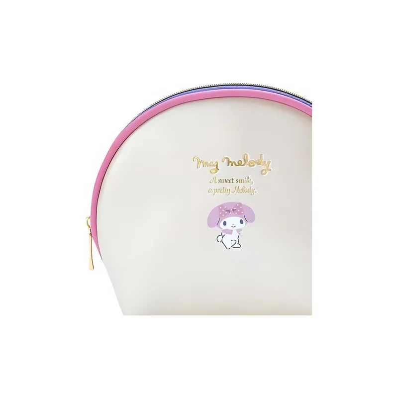 Sanrio Synthetic Leather Dome Bag Clutches Makeup Bags Women's Ecru-4