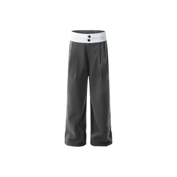 HEIYIXIANSHENG Suit Trouser Unisex Gray